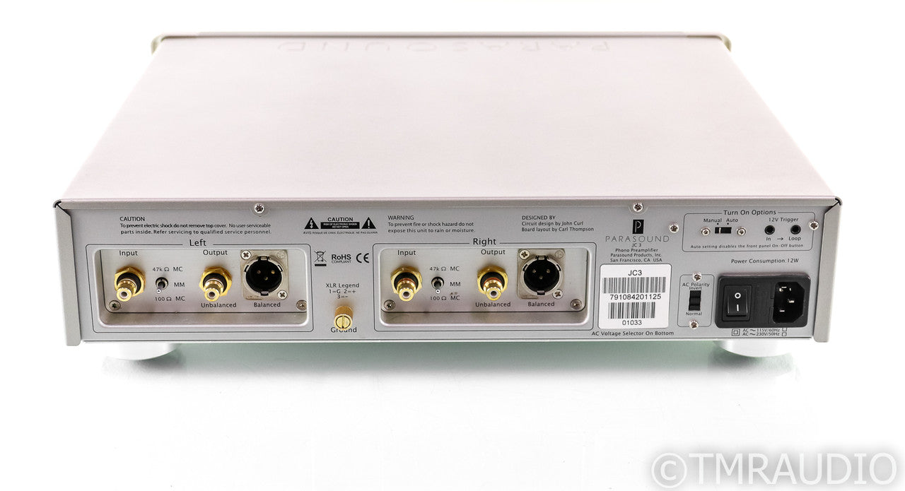 Parasound Halo JC3 MM / MC Phono Preamplifier; JC-3; Silver