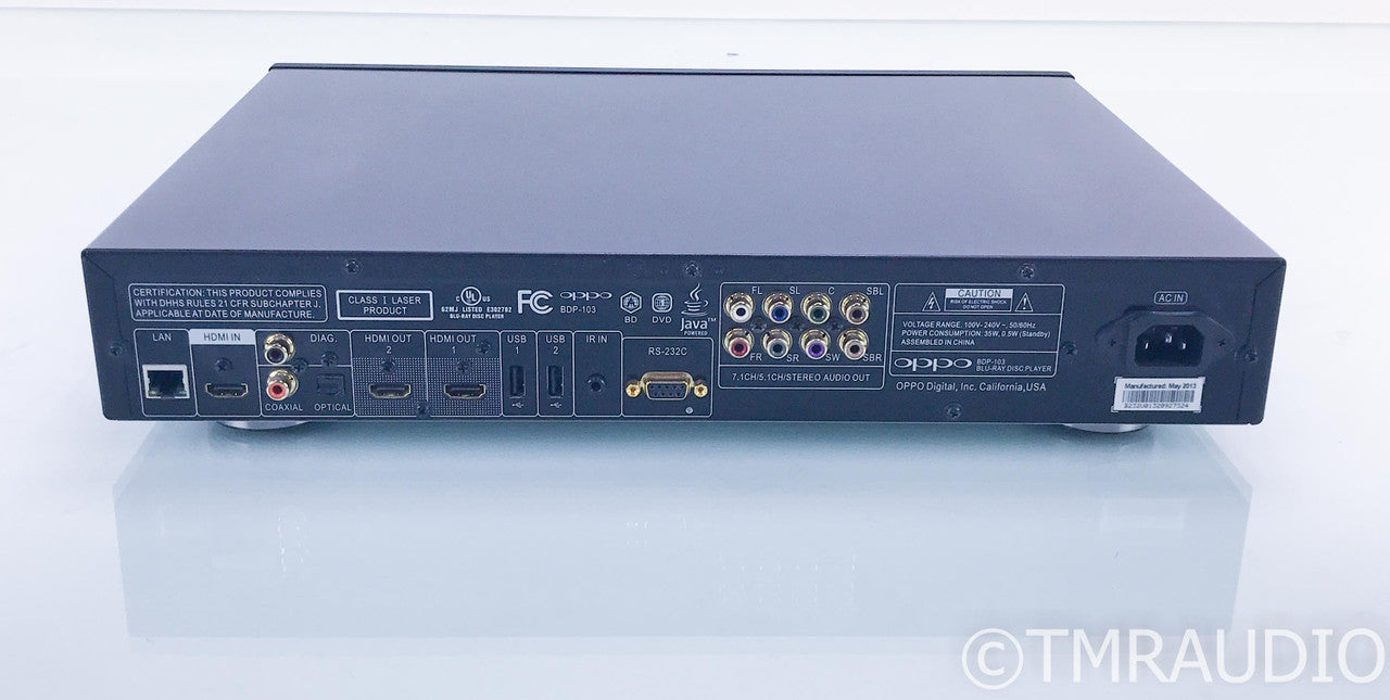 Oppo BDP-103 Universal 3D 4K Blu-Ray Player; BDP103; Remote