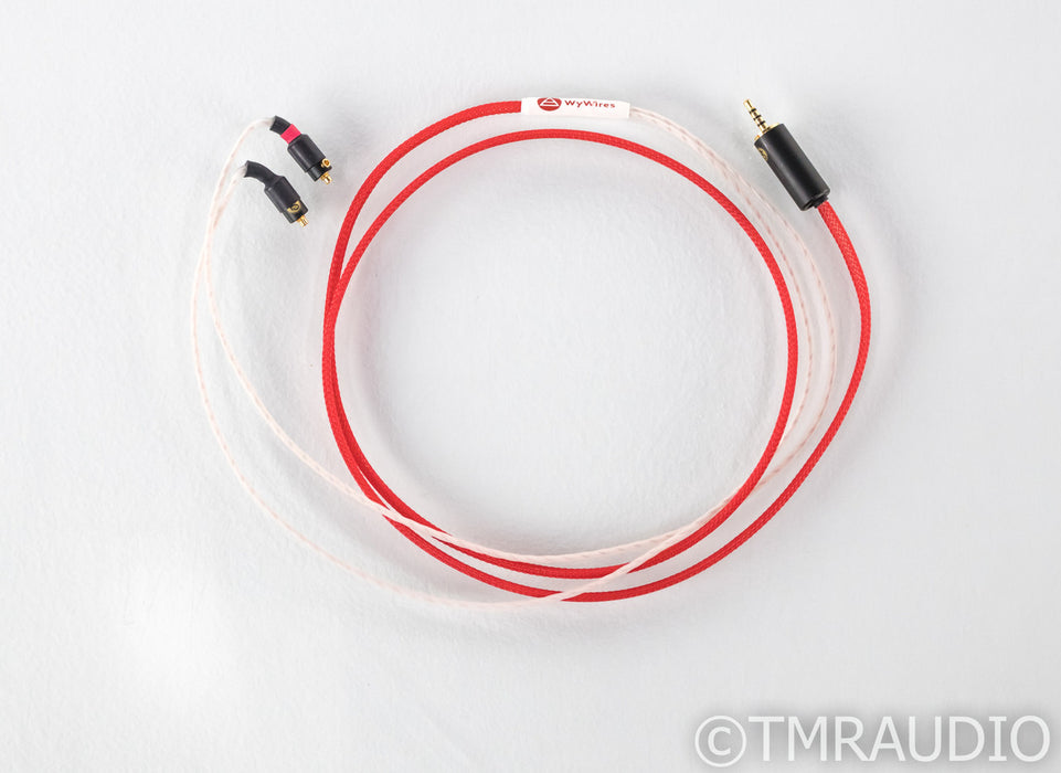 WyWires Red Series Balanced Headphone Cable; 4ft IEM Cord; MMCX Connectors