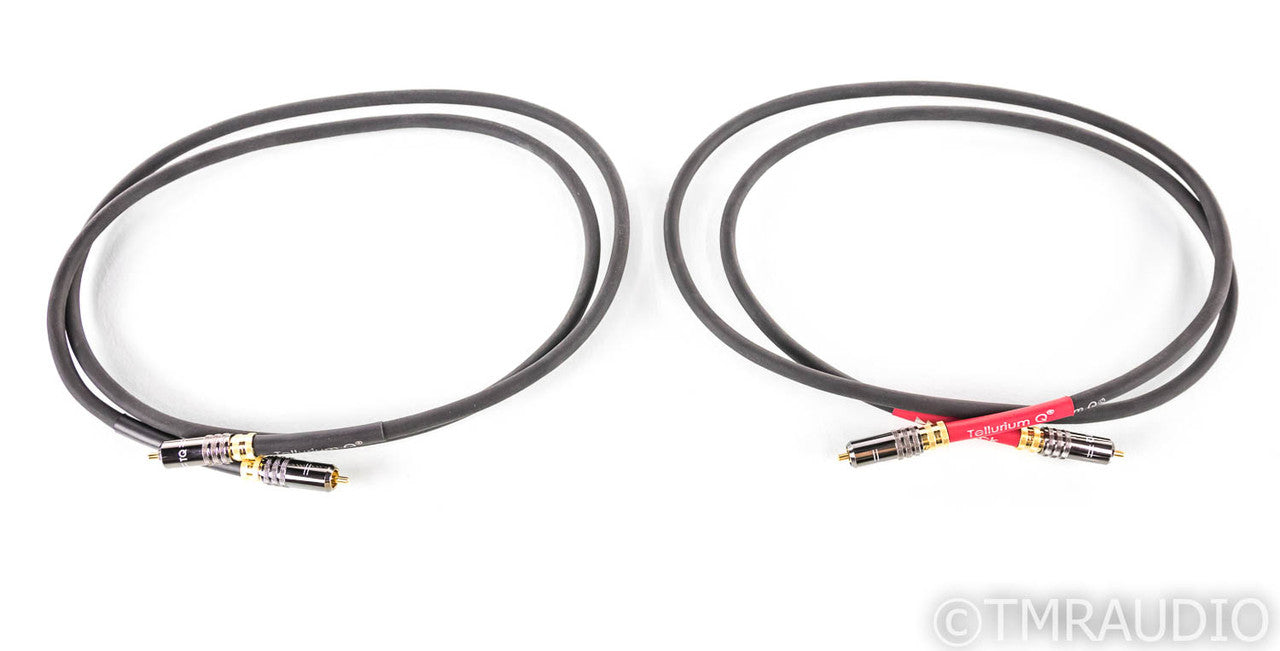 Tellurium Q Black RCA Cables; 1.5m Pair Interconnects