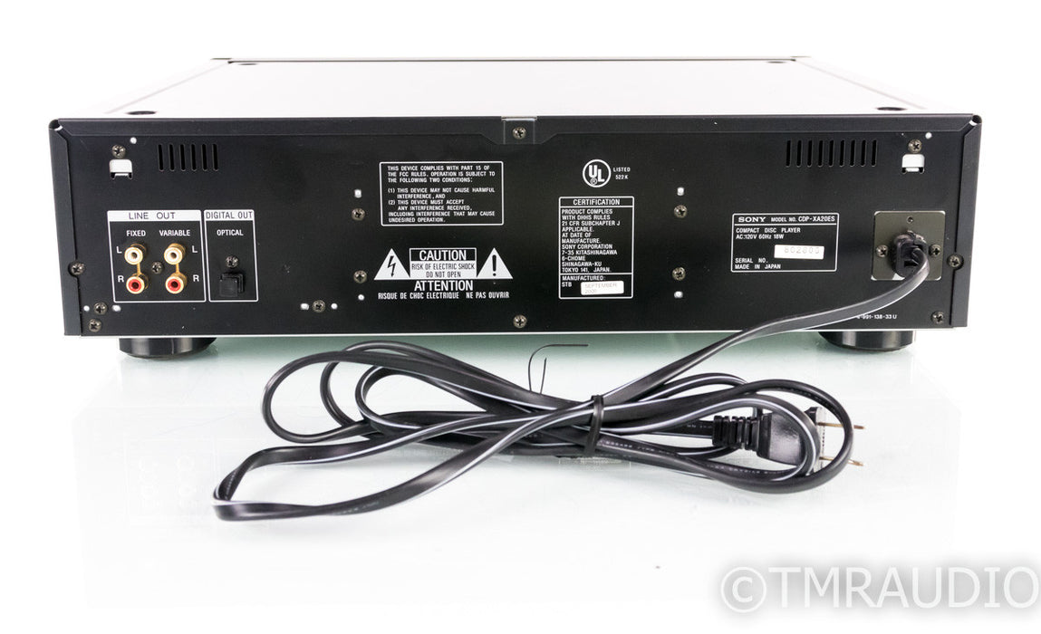 Sony CDP-XA20ES CD Player; CDPXA20ES; Remote