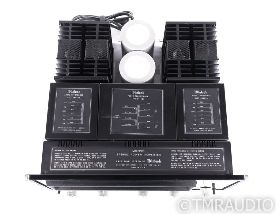 McIntosh MC2205 Vintage Stereo Power Amplifier; MC-2205
