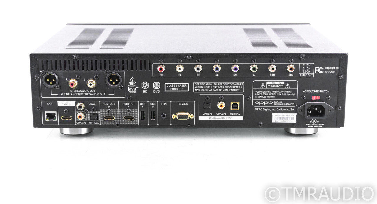 Oppo BDP-105 Universal Blu-Ray / SACD / CD Player; Remote