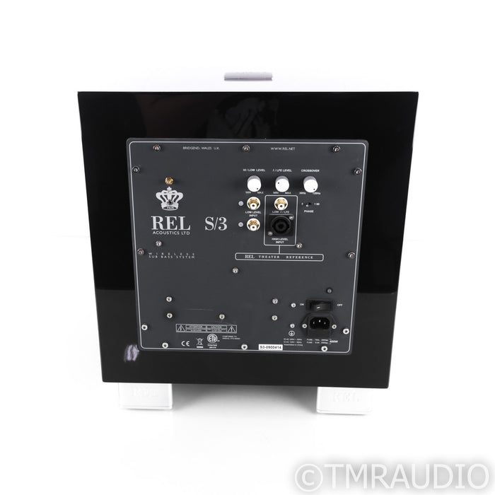 REL Acoustics S/3 10" Powered Subwoofer; Piano Black; S-3