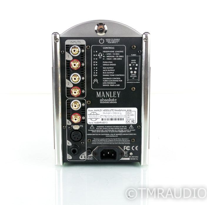 Manley Labs Absolute Tube Headphone Amplifier; Remote