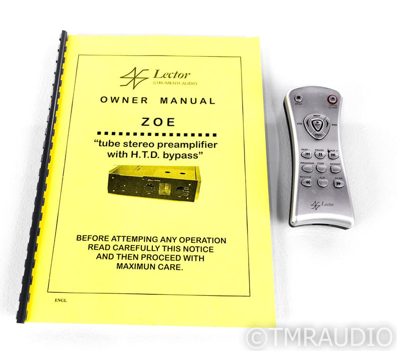 Lector Zoe Stereo Tube Preamplifier; Remote