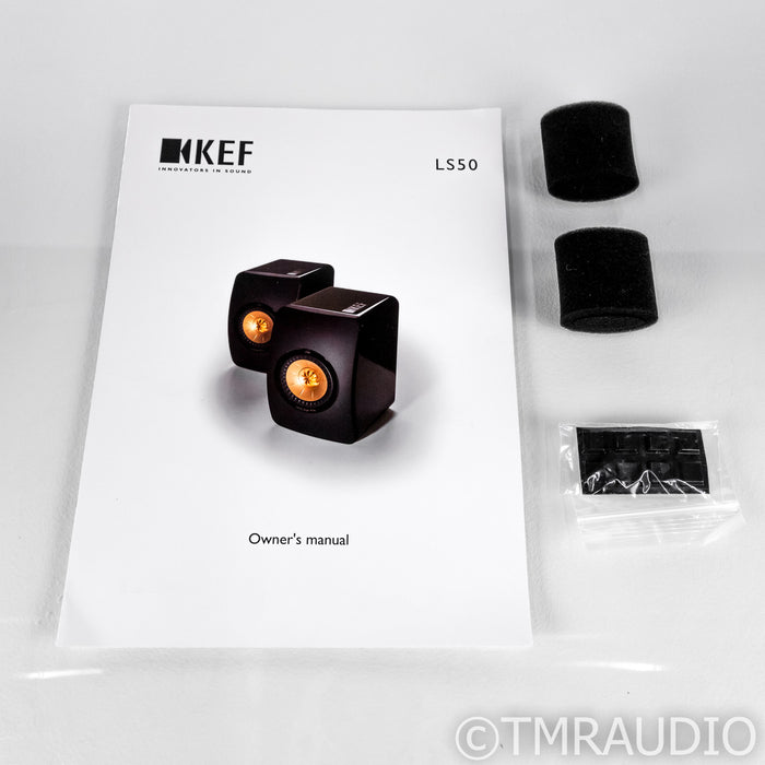 KEF LS50 Bookshelf Speakers; Black Pair; LS-50