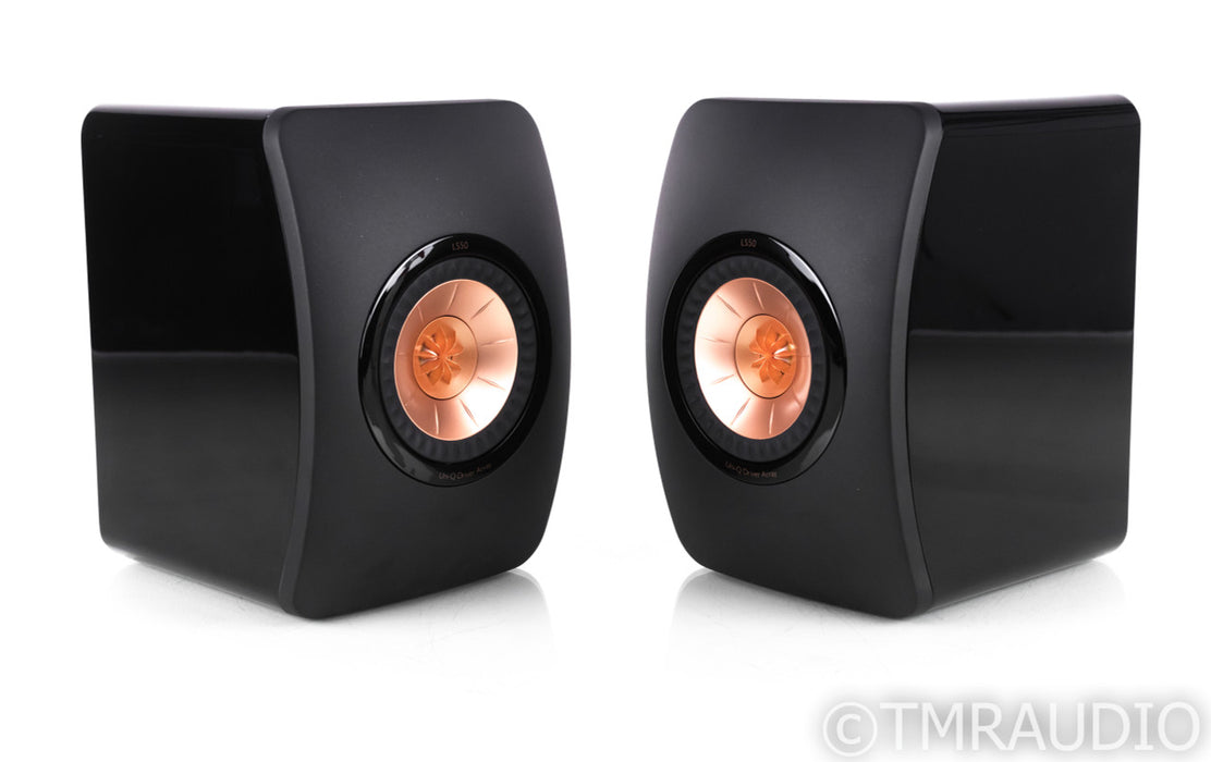 KEF LS50 Bookshelf Speakers; Black Pair; LS-50