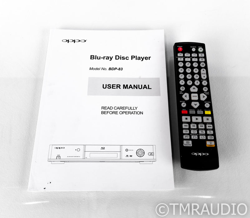 Oppo BDP-83 Universal Blu-Ray Player; BDP83; Remote