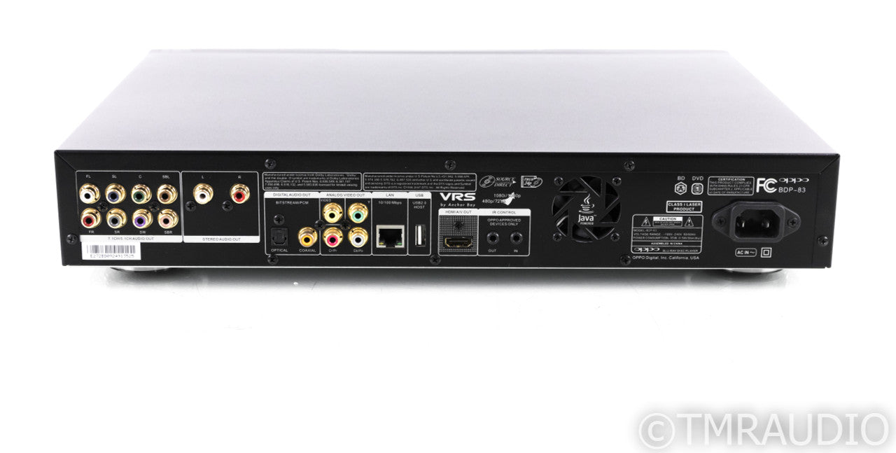 Oppo BDP-83 Universal Blu-Ray Player; BDP83; Remote
