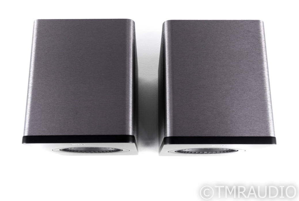 KEF X300A Wireless Bookshelf Speakers; Gunmetal Pair; AS-IS (Left Speaker Out)