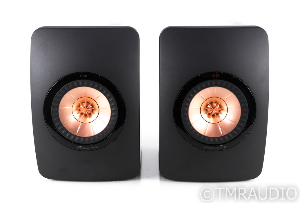 KEF LS50 Bookshelf Speakers; Black Pair; LS-50
