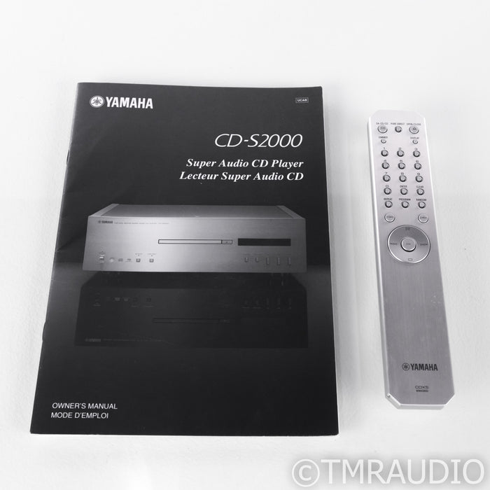 Yamaha CD-S2000 SACD / CD Player; CDS2000; Remote