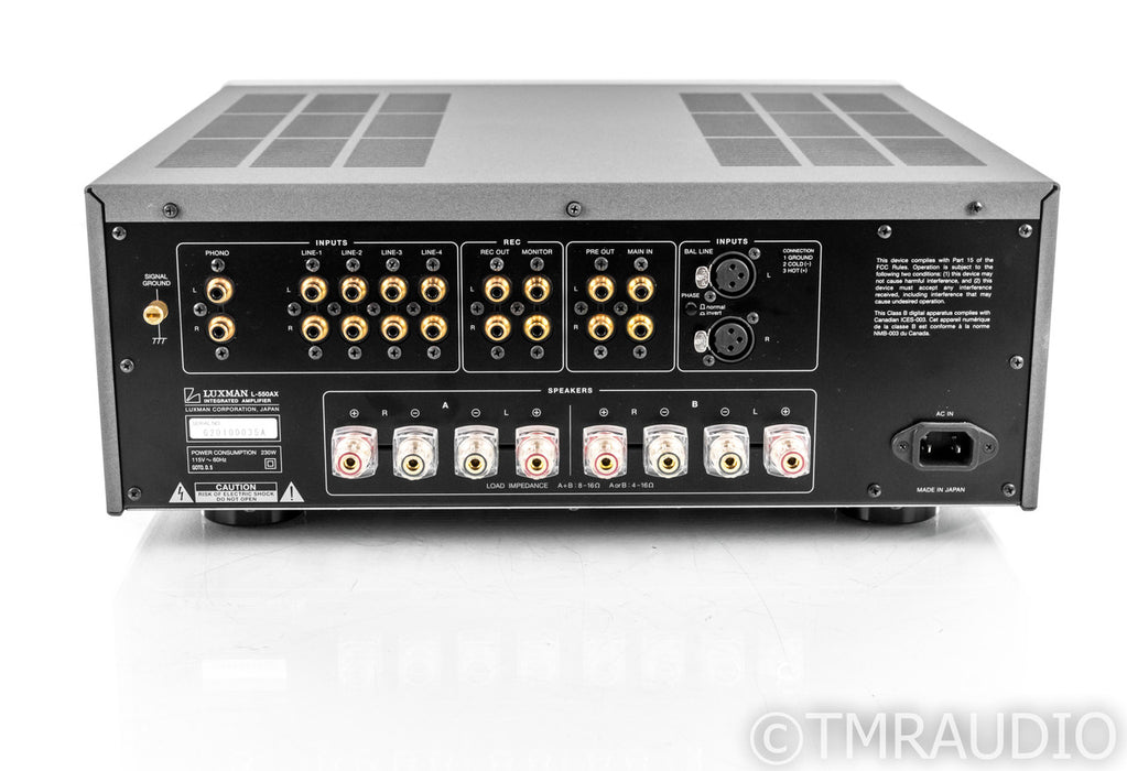 Luxman L-550AX Stereo Integrated Amplifier; L550AX; Remote; MM / MC Phono