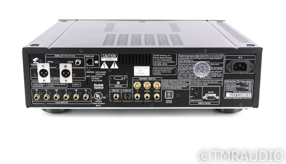 Denon DVD-3930CI DVD / SACD / CD Player; Signature Edition; AS-IS (No HDMI Out)