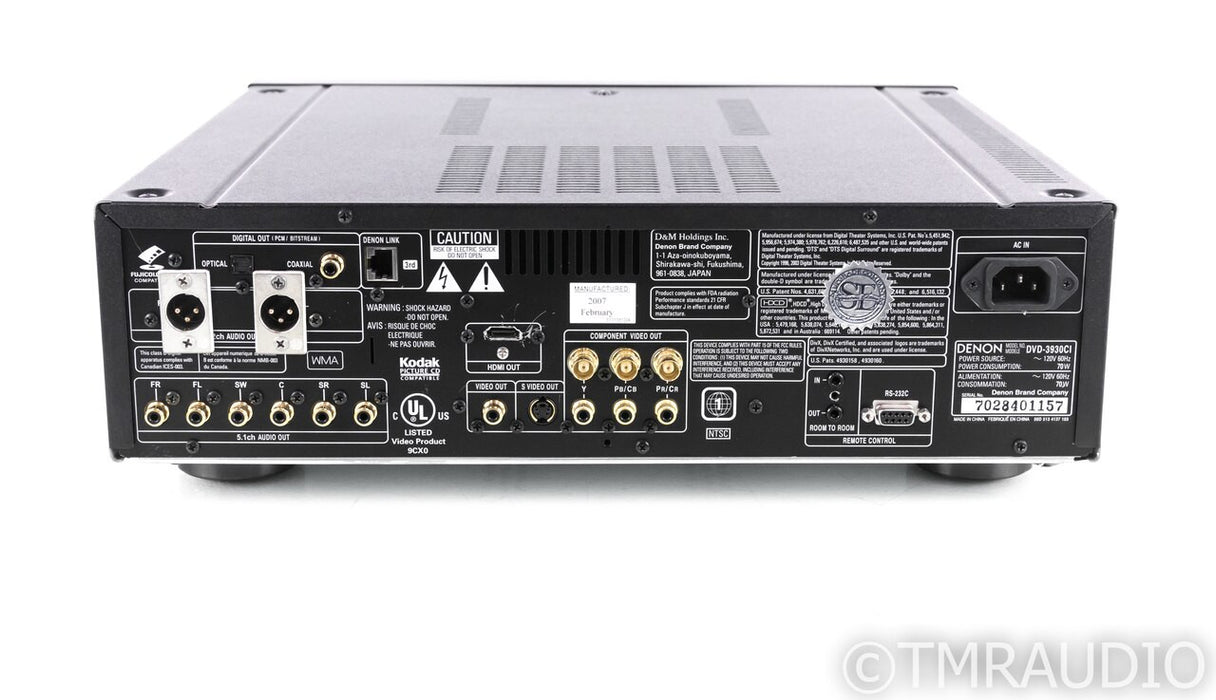 Denon DVD-3930CI DVD / SACD / CD Player; Signature Edition; AS-IS (No Output)