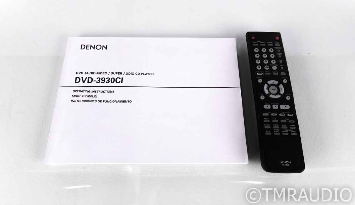Denon DVD-3930CI DVD / SACD / CD Player; Signature Edition; AS-IS (No Output)