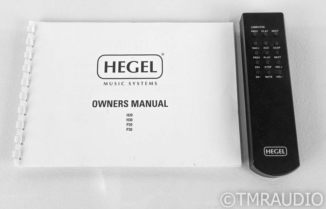 Hegel P20 Stereo Preamplifier; P-20; Black; Remote