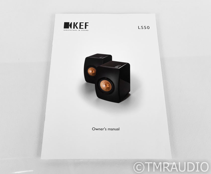 KEF LS50 Bookshelf Speakers; Black Pair