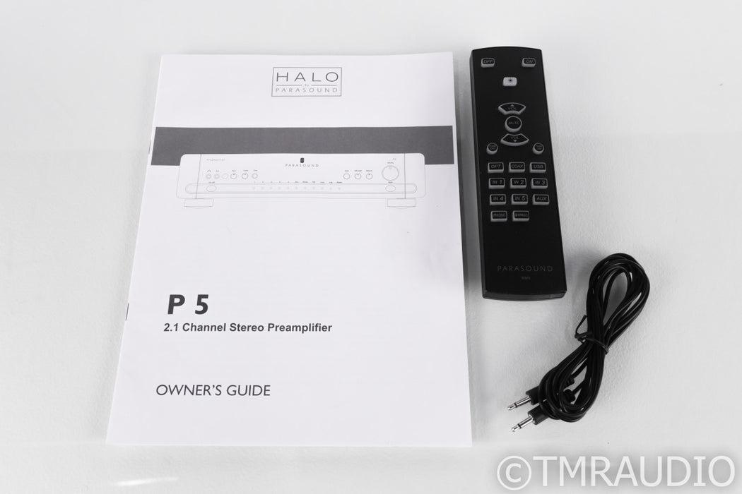Parasound Halo P5 2.1 Stereo Preamplifier; Remote; MM/MC Phono