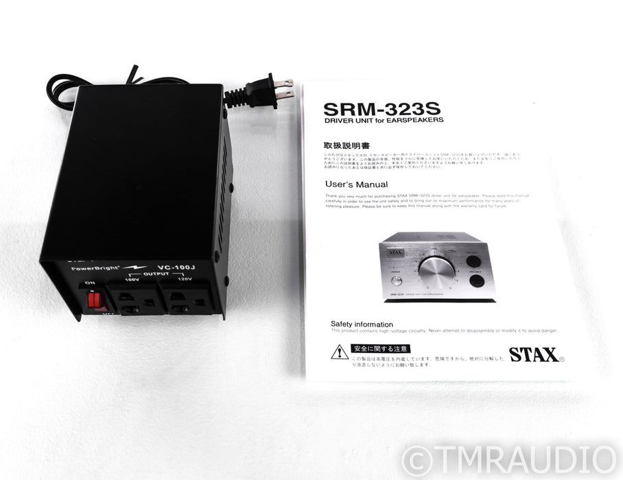 Stax SRM-323S Headphone Amplifier for Earspeakers; 100V w/ Voltage Converter