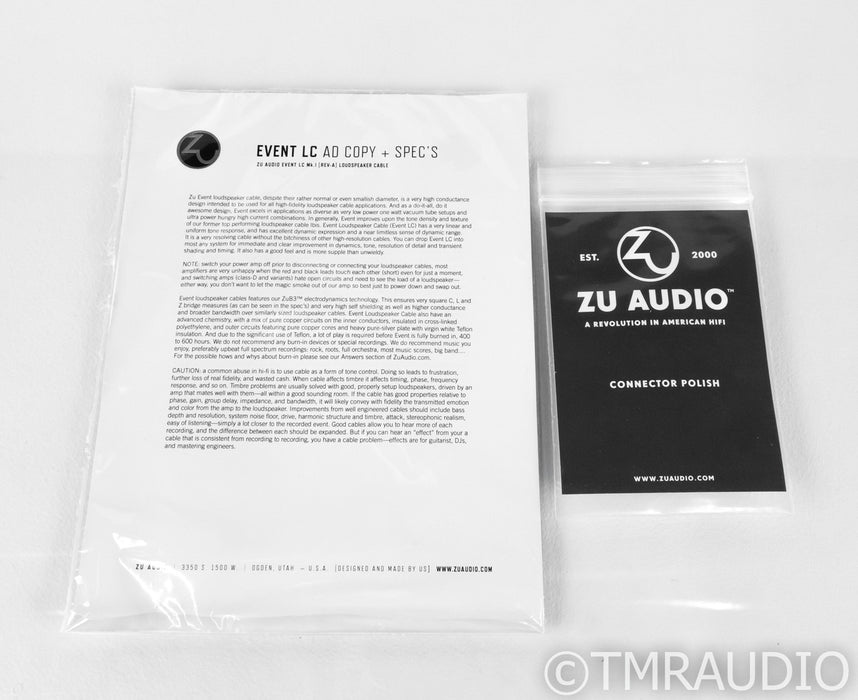 Zu Audio Event LC Speaker Cables; 3m Pair