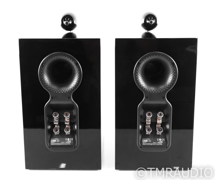 B&W CM6 S2 Bookshelf Speakers; Gloss Black Pair; CM6S2