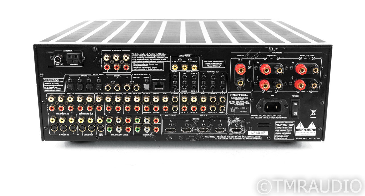 Rotel RSX-1550 5.1 Channel Home Theater Receiver; Remote