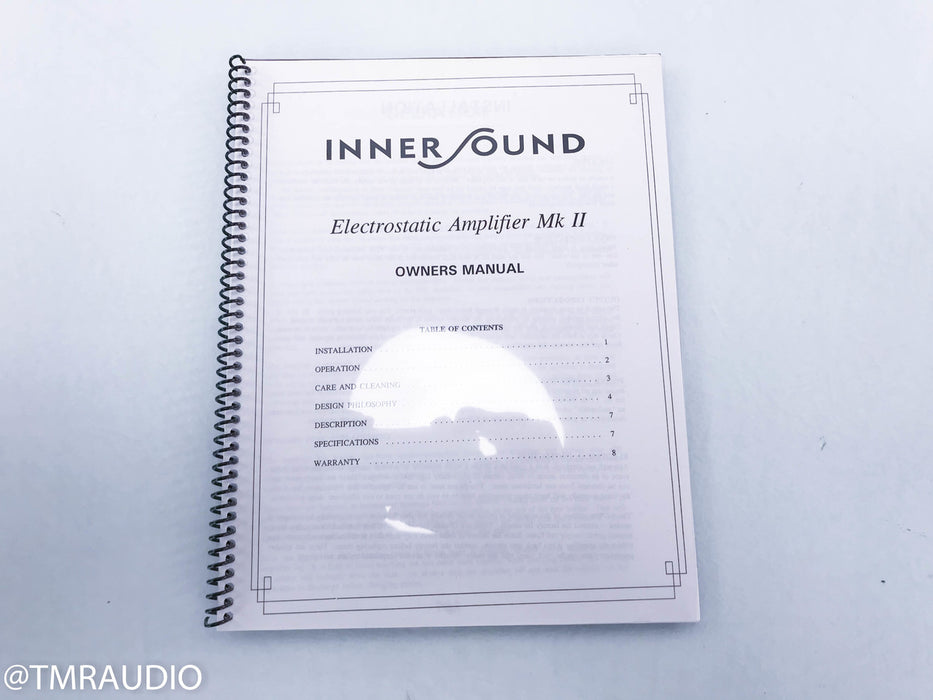 InnerSound ESL Electrostatic Stereo Power Amplifier