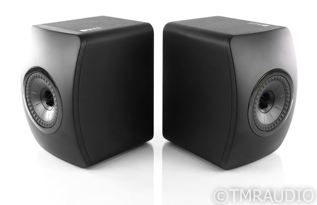 KEF LS50 Black Edition Bookshelf Speakers; All Black Pair; LS-50