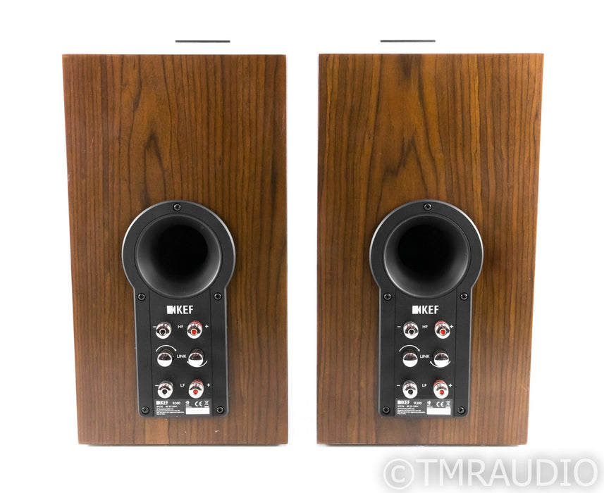KEF R300 Bookshelf Speakers; Walnut Pair; R-300