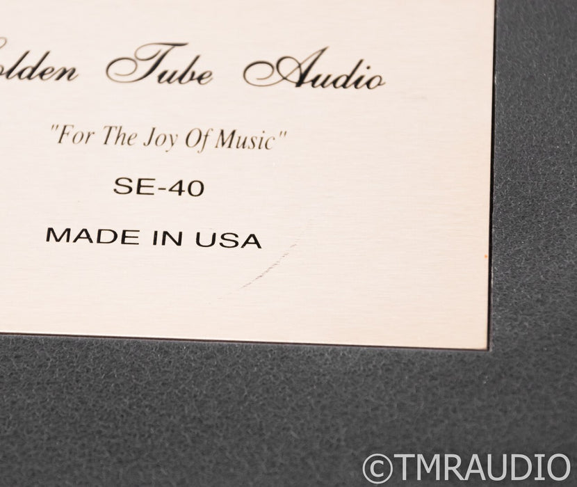 Golden Tube Audio SE-40 Stereo Tube Power Amplifier; SE40