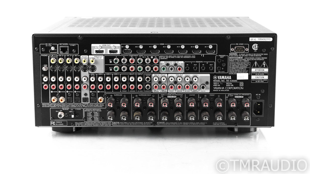 Yamaha RX-A3020 9.2 Channel Home Theater Receiver; RXA3020; Remote