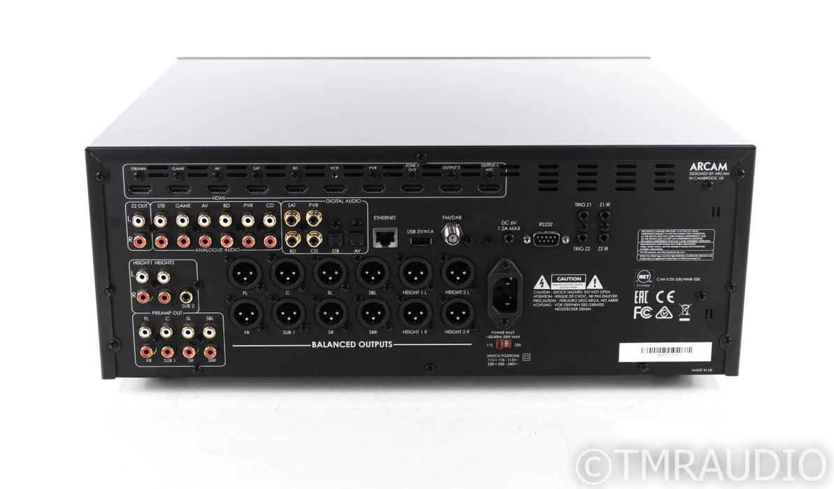 Arcam FMJ AV860 7.1.4 Channel Home Theater Processor; AV-860; Remote
