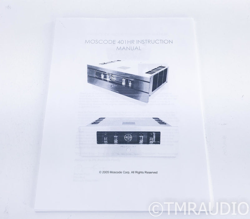 Moscode 401 HR Stereo Tube Hybrid Power Amplifier; Upgraded Caps / Resistors