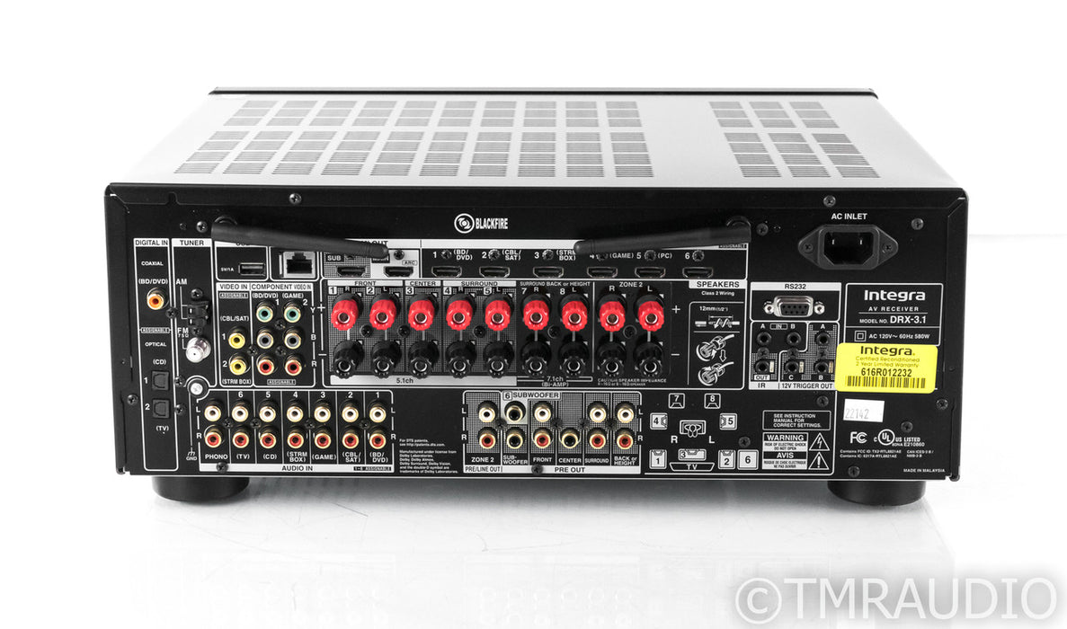 Integra DRX-3.1 7.2 Channel Home Theater Receiver; DRX3.1; Remote
