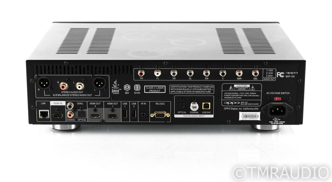Oppo BDP-105 Universal Blu-Ray Player; BDP105; Remote