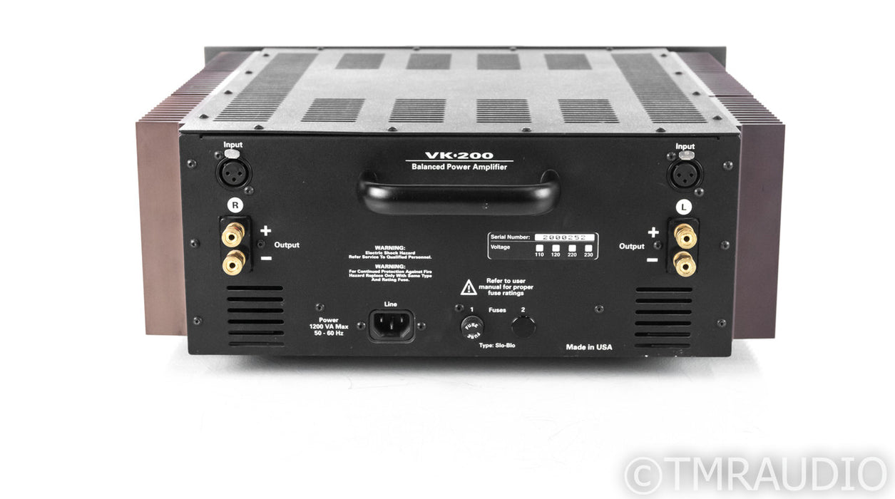BAT VK-200 Balanced Stereo Power Amplifier; Balanced Audio Technology VK200