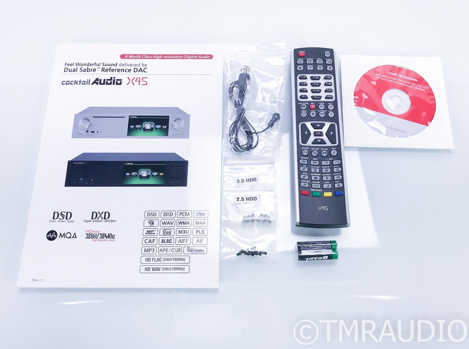 Cocktail Audio CA-X45 Network Streamer / Server; CAX45; Silver (New / Open Box)