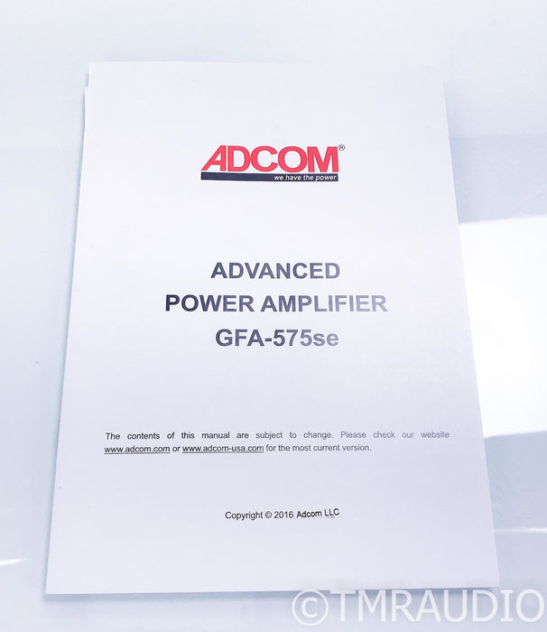 Adcom GFA-575se Stereo Power Amplifier; GFA575SE