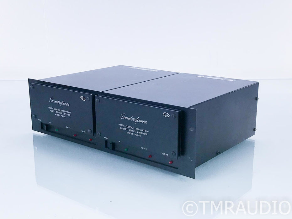Soundcraftsmen Model PM860 Vintage Dual Mono Power Amplifier; PM-860; Twin Case