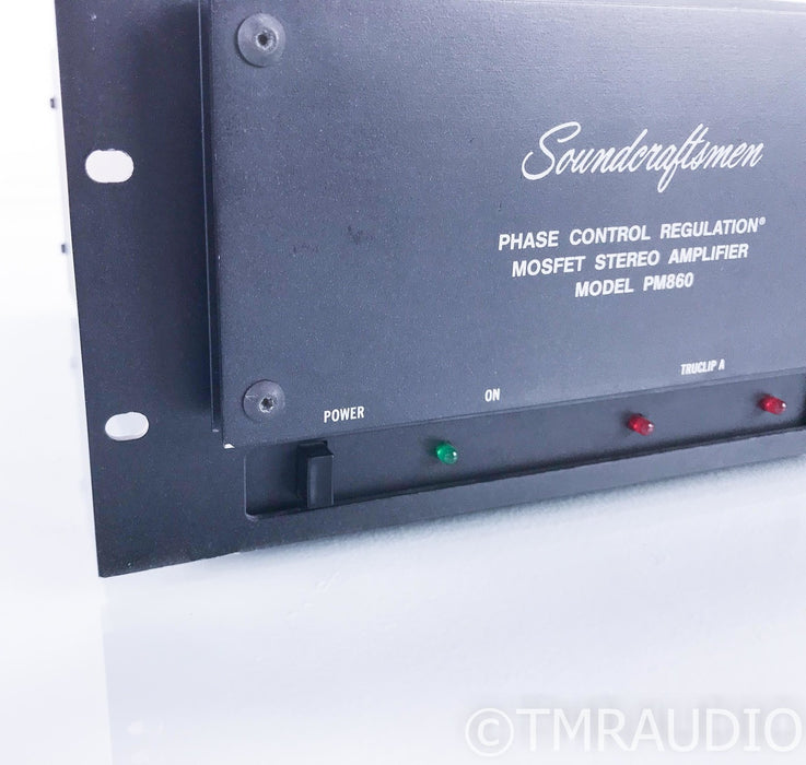 Soundcraftsmen Model PM860 Vintage Dual Mono Power Amplifier; PM-860; Twin Case