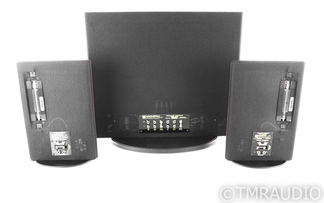Magnepan Mini Maggie Planar Magnetic Speaker System; Cherry Pair w/ Subwoofer