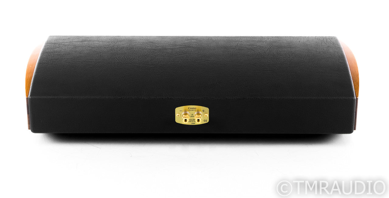 Sonus Faber Domus Center Channel Speaker; Black Leather & Teak