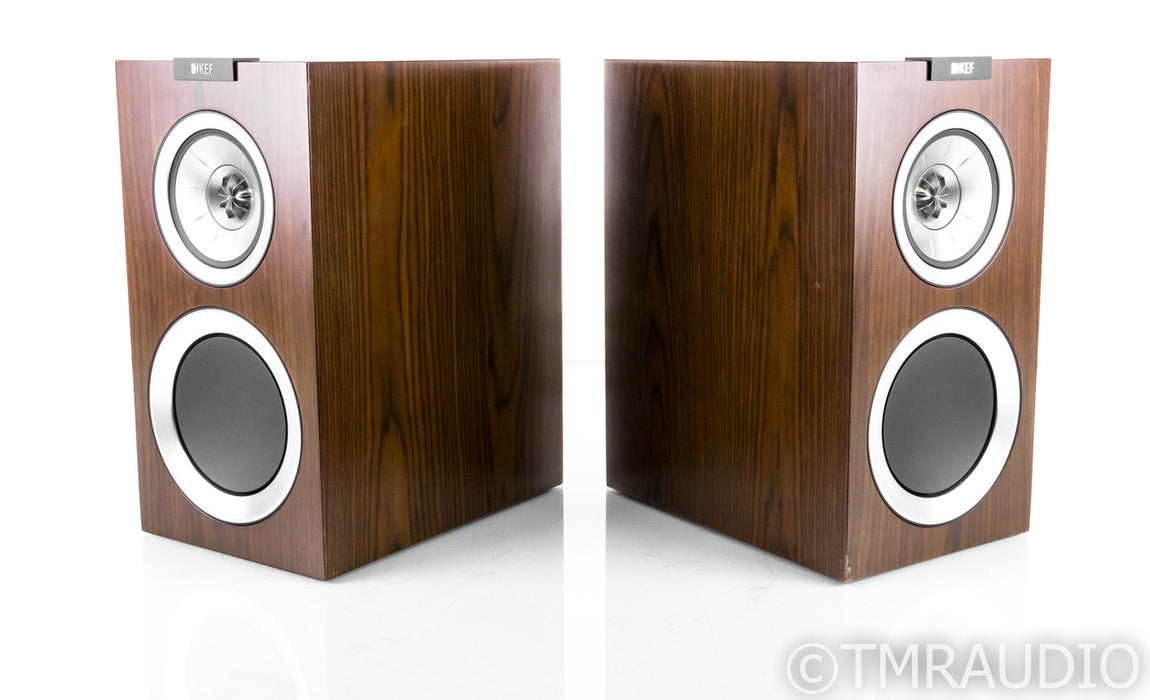 KEF R300 Bookshelf Speakers; Walnut Pair; R-300