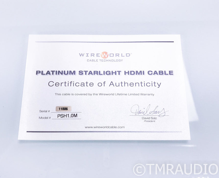 WireWorld Platinum Starlight 7 HDMI Cable; 1m Digital Interconnect