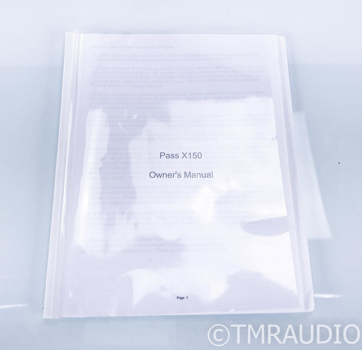 Pass Labs X150 Stereo Power Amplifier; X-150