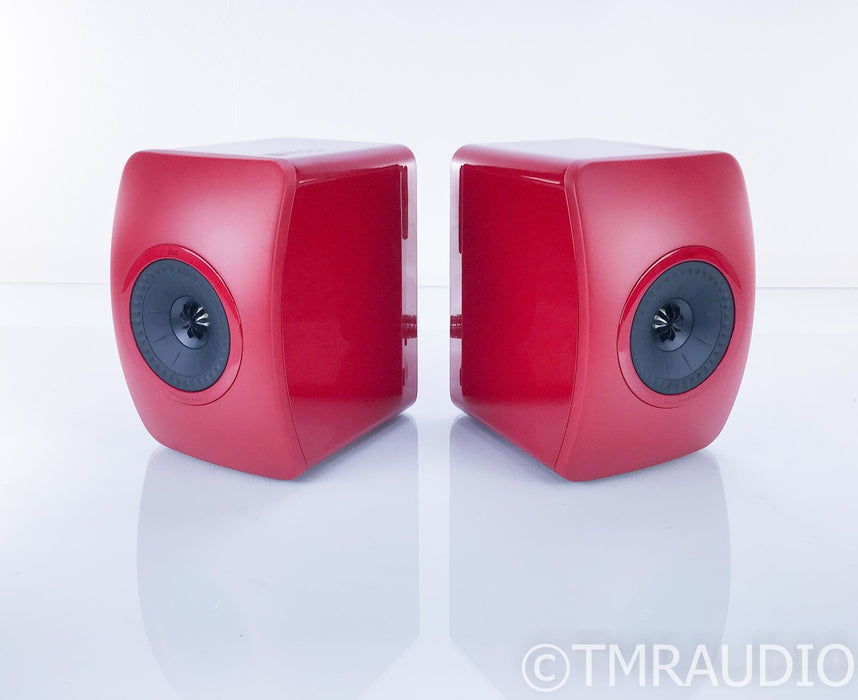 KEF LS50 Bookshelf Speakers; Ferrari Red Pair; LS-50
