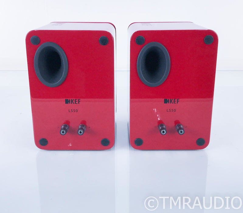 KEF LS50 Bookshelf Speakers; Ferrari Red Pair; LS-50