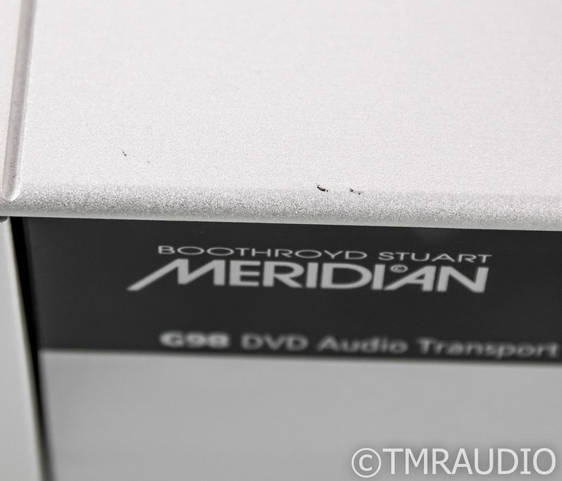 Meridian G98DH DVD / CD Transport; G-98DH; MSR; AS-IS (Doesn't Play Discs)